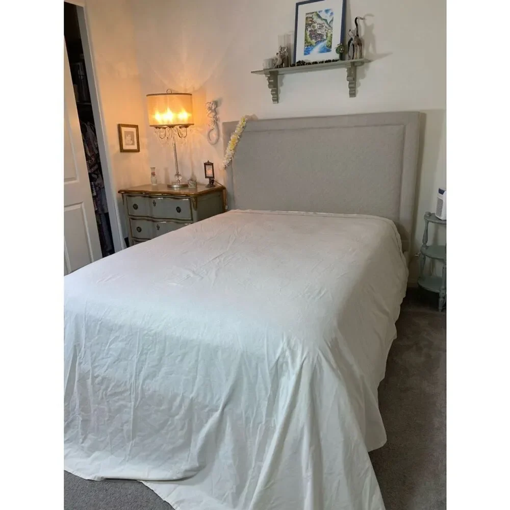 jcpenney beige Embroidered Eyelet Lace king flat sheet cotton blend